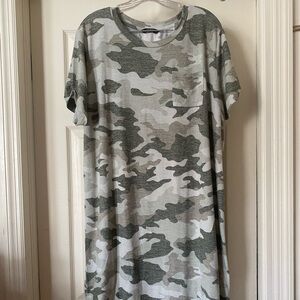 Lucky brand Camouflage T-Shirt Dress